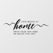 黒モダンミニマル字ラブホームウィンドウの固定 ウィンドウサイン (シート)