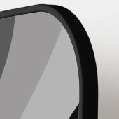 黒モダンミニマル波名前をカスタムする ピックルボールラケット (左詳細)