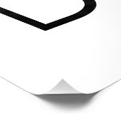 黒モダンミニマル白パパ父の日 ポスター (コーナー)