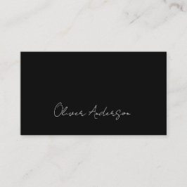 黒モダンミニマル白ロゴビジネスc 名刺