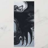 黒モダンミニマル白抽象芸術結婚 メニュー (裏面)