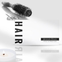 黒モダンミニマル白美容師