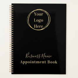 黒モダンミニマル金ゴールドアポイントメント本 プランナー手帳