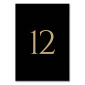黒モダンミニマル金ゴールド結婚 テーブルナンバー (正面)
