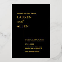 黒モダンミニマル金ゴールド結婚