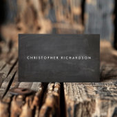 黒モダンミニマル黒板男らし黒 名刺