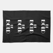 黒モダンミニマルBEはっきりした スタイリッシュ キッチンタオル (横)