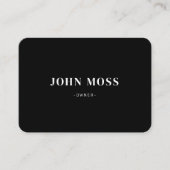 黒モダンミニマルQRコード 名刺 (正面)