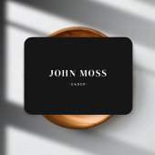 黒モダンミニマルQRコード 名刺