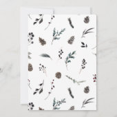 黒モダンメリー写真水彩クリスマス シーズンカード (裏面)