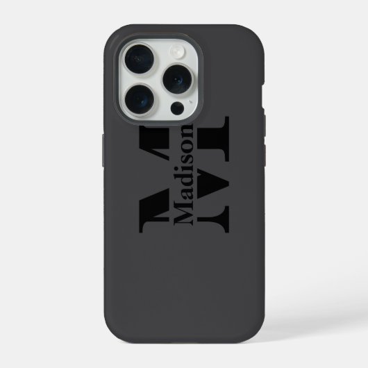 黒モダンモノグミニマルラムCase-Mate iPhoneケース (裏面)