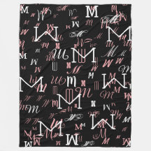 黒モダンモノグラムの