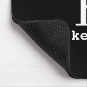 黒モダンモノグラムパーソナライズされた名 マウスパッド (コーナー)