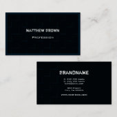 黒モダンレンガのパターンエレガントプロフェッショナル 名刺 (正面/裏面)