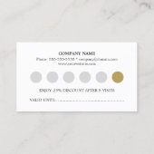 黒モダンレース金ゴールドロイヤリティカード ロイヤリティカード (裏面)