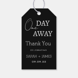 黒モダン一日遠くに結婚感謝 ギフトタグ