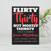 黒モダン人シンプル大人30歳の誕生日の招待状 招待状 (スタンド正面)