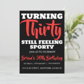 黒モダン人シンプル大人30歳の誕生日の招待状 招待状 (スタンド正面)