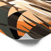 黒モダン人顔なしウォールアートデコール ポスター (角)