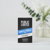 黒モダン企業のプロフェッショナル 名刺 (スタンド正面)