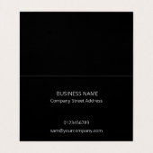 黒モダン会社ロゴ折り畳み名刺 名刺 (内部フラット)