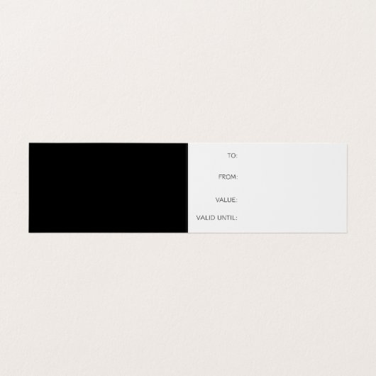 黒モダン会社ロゴ折返しギフト券 名刺 (内部フラット)