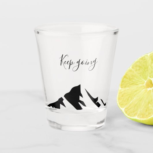 黒モダン保行シンプルき ショットグラス (正面)