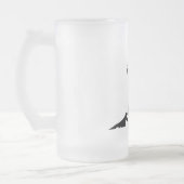 黒モダン保行シンプルき フロストグラスビールジョッキ (左)