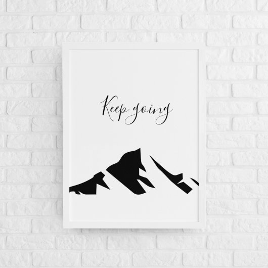 黒モダン保行シンプルき ポスター