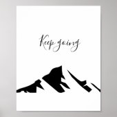 黒モダン保行シンプルき ポスター (正面)