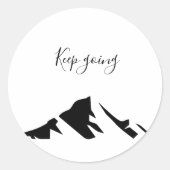 黒モダン保行シンプルき ラウンドシール (正面)