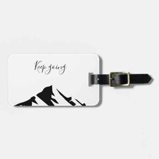 黒モダン保行シンプルき ラゲッジタグ (正面横)