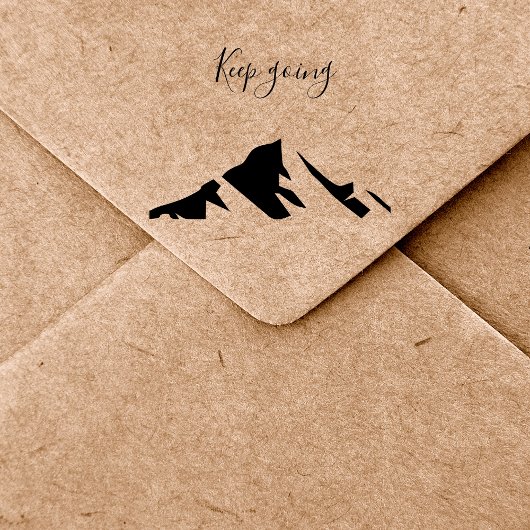 黒モダン保行シンプルき ラバースタンプ