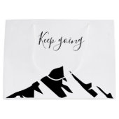 黒モダン保行シンプルき ラージペーパーバッグ (正面)