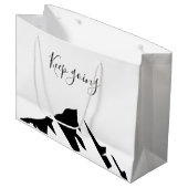 黒モダン保行シンプルき ラージペーパーバッグ (正面アングル)