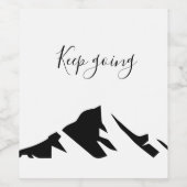 黒モダン保行シンプルき ワインラベル (シングルラベル)