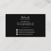 黒モダン写真トレンディー写真書道 名刺 (裏面)