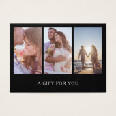 黒モダン写真写真贈与証 (正面)