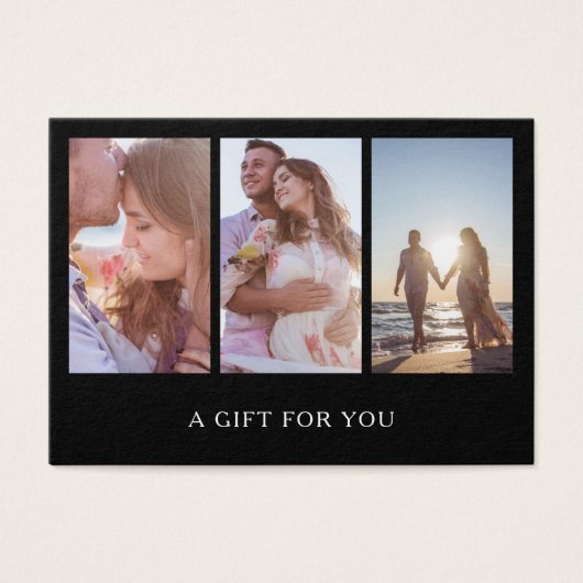 黒モダン写真写真贈与証 (正面)