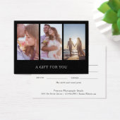 黒モダン写真写真贈与証 (デスク)