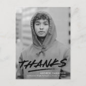 黒モダン写真大卒会 ポストカード (正面)