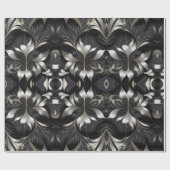 黒モダン包み紙転が ラッピングペーパー (フラット)