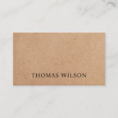 黒モダン印エレガント刷クラフト紙 名刺 (正面)