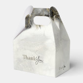 黒モダン印金ゴールドイスラーム結婚の感謝 フェイバーボックス (裏面サイド)