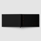 黒モダン又は色の名結婚称は日付箔 ゲストブック (全面)