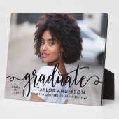 黒モダン台大学院写真卒業 フォトプラーク (側面)