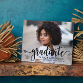 黒モダン台大学院写真卒業 フォトプラーク (側面)