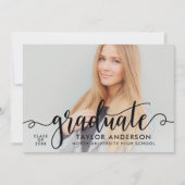 黒モダン台大学院写真卒業 招待状 (正面)