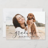 黒モダン台大学院写真卒業 招待状 (正面)