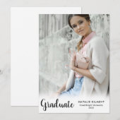 黒モダン台大学院写真卒業 案内状 (正面/裏面)